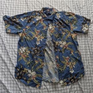 ArtHouse Blue Hawaiian Button Down